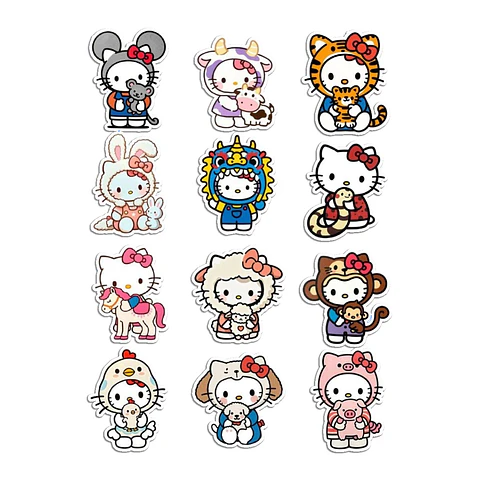 Stickers Calcos Pack Hello Kitty N1 X25 Compu Celu Interiores