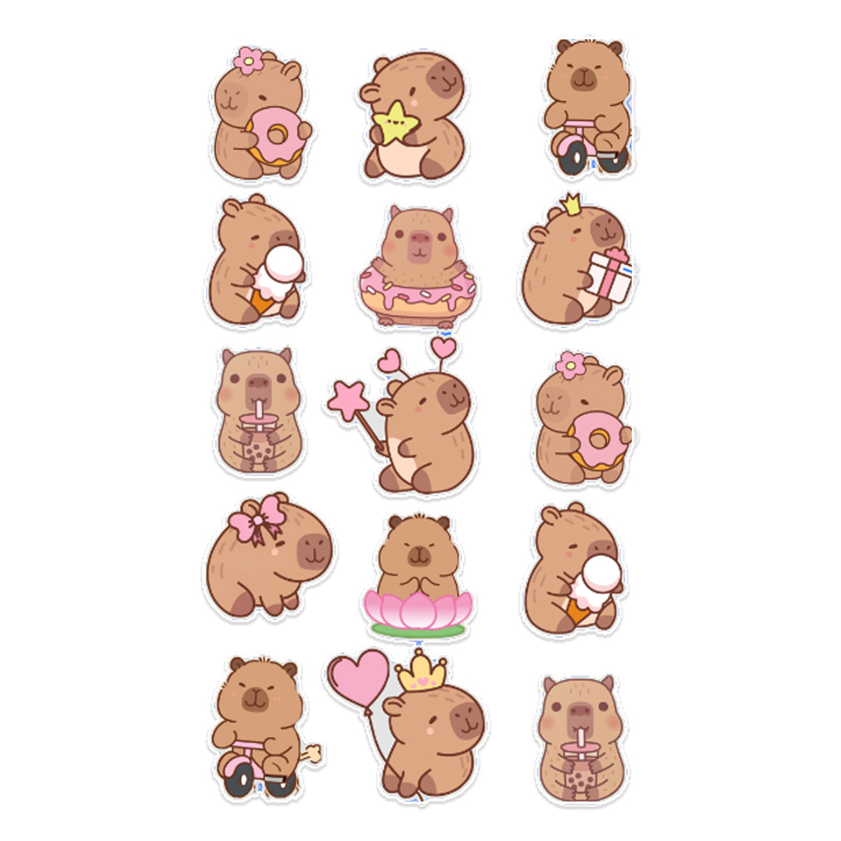 Stickers Calcos Pack Carpincho/Capibara  N2 X25 2