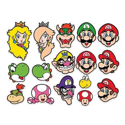 Stickers Calcos Pack Super Mario N1 X25