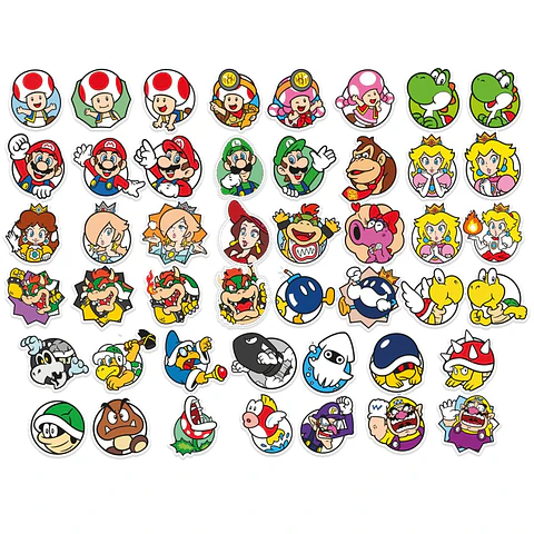 Stickers Calcos Pack Super Mario N2 X25