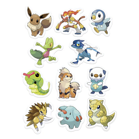 Stickers Calcos Pack Pokemon N3 X25 