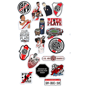 Stickers Calcos Pack River Plate N1 X25