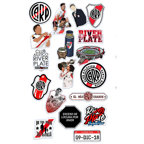 Stickers Calcos Pack River Plate N1 X25