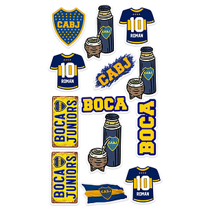 Stickers Calcos Pack Boca Juniors N1 X25