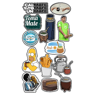 Stickers Calcos Pack Memes Argentina N2 X25