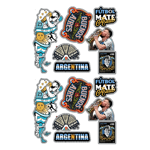 Stickers Calcos Pack Memes Argentina N2 X25