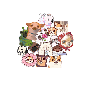Stickers Calcos Pack Memes Perros N1 X25
