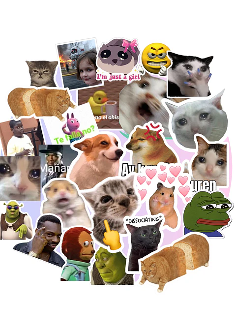 Stickers Calcos Pack Memes N1 X25