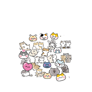 Stickers Memes Gatos Cute N8 X25
