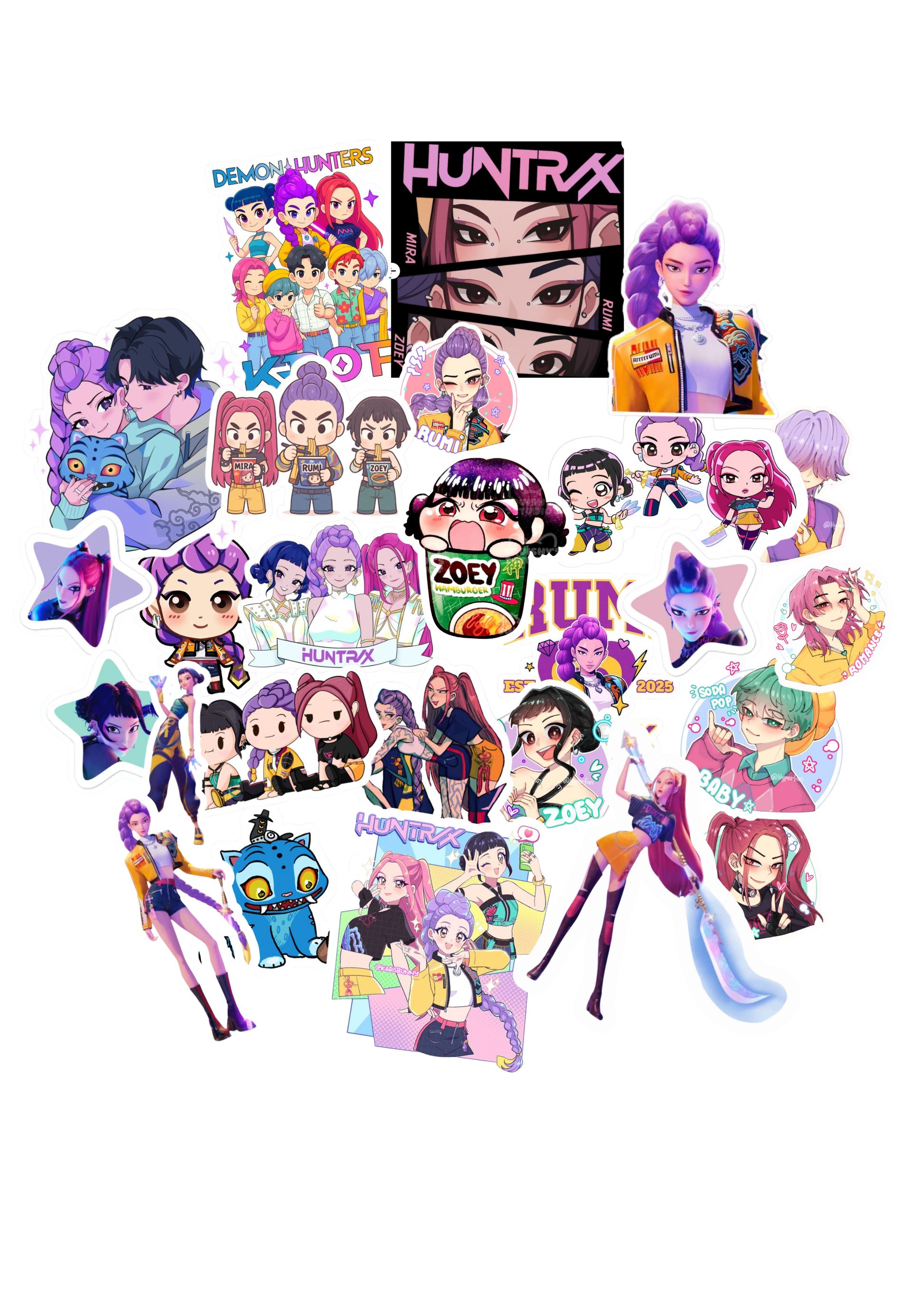 Stickers Calcos Pack Demon Hunters N1 X25 1