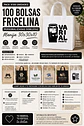 100 Bolsas troquel Friselina Personalizadas 20x30x10 cm - Miniatura 2