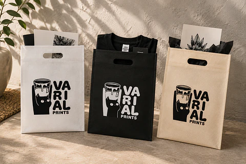 100 Bolsas troquel Friselina Personalizadas 20x30x10 cm