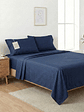Juego De Cama Unicolor Azul Navy - Miniatura 1