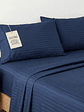 Juego De Cama Unicolor Azul Navy - Miniatura 2