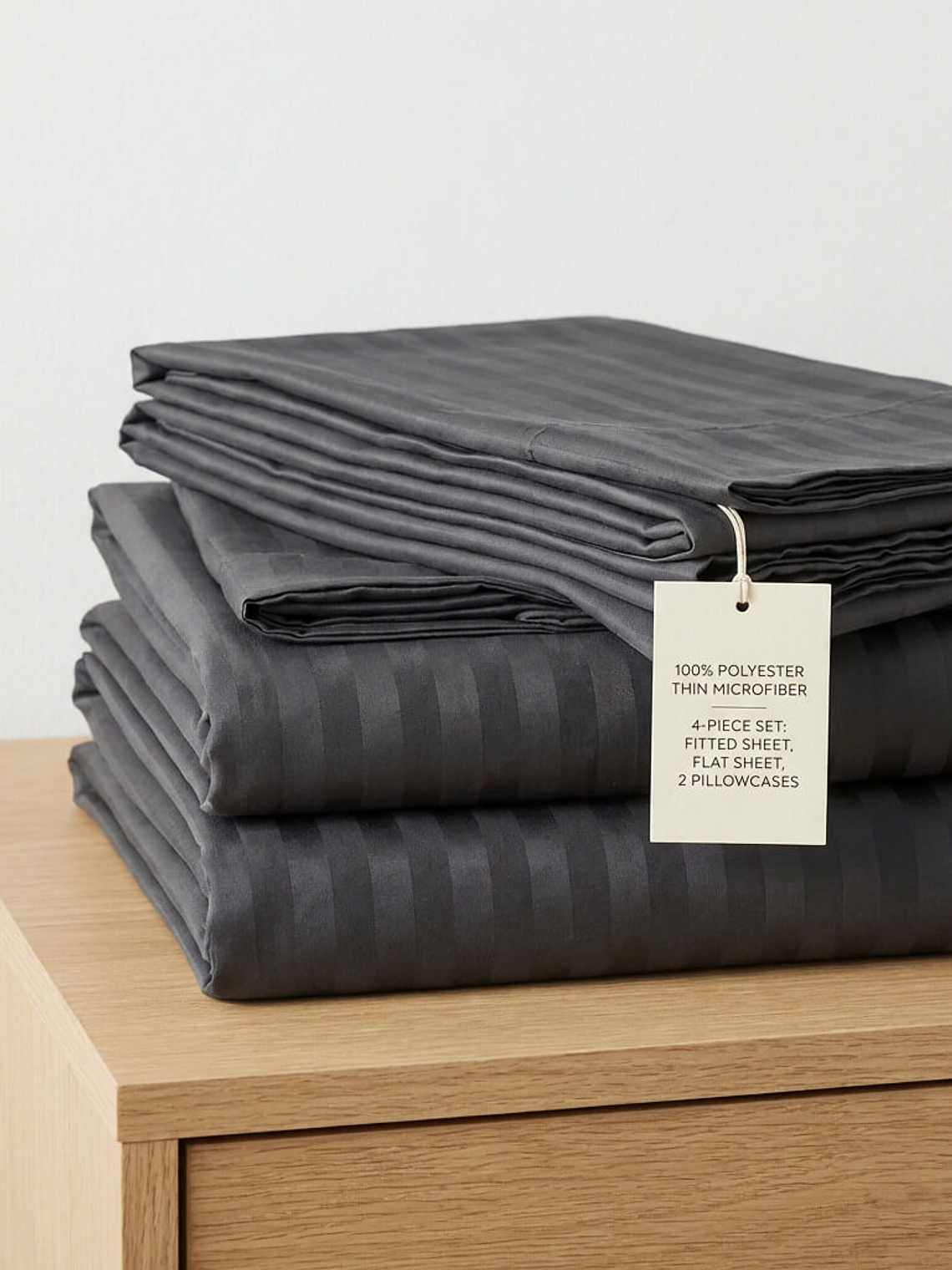 Juego De Cama Unicolor Negro 3