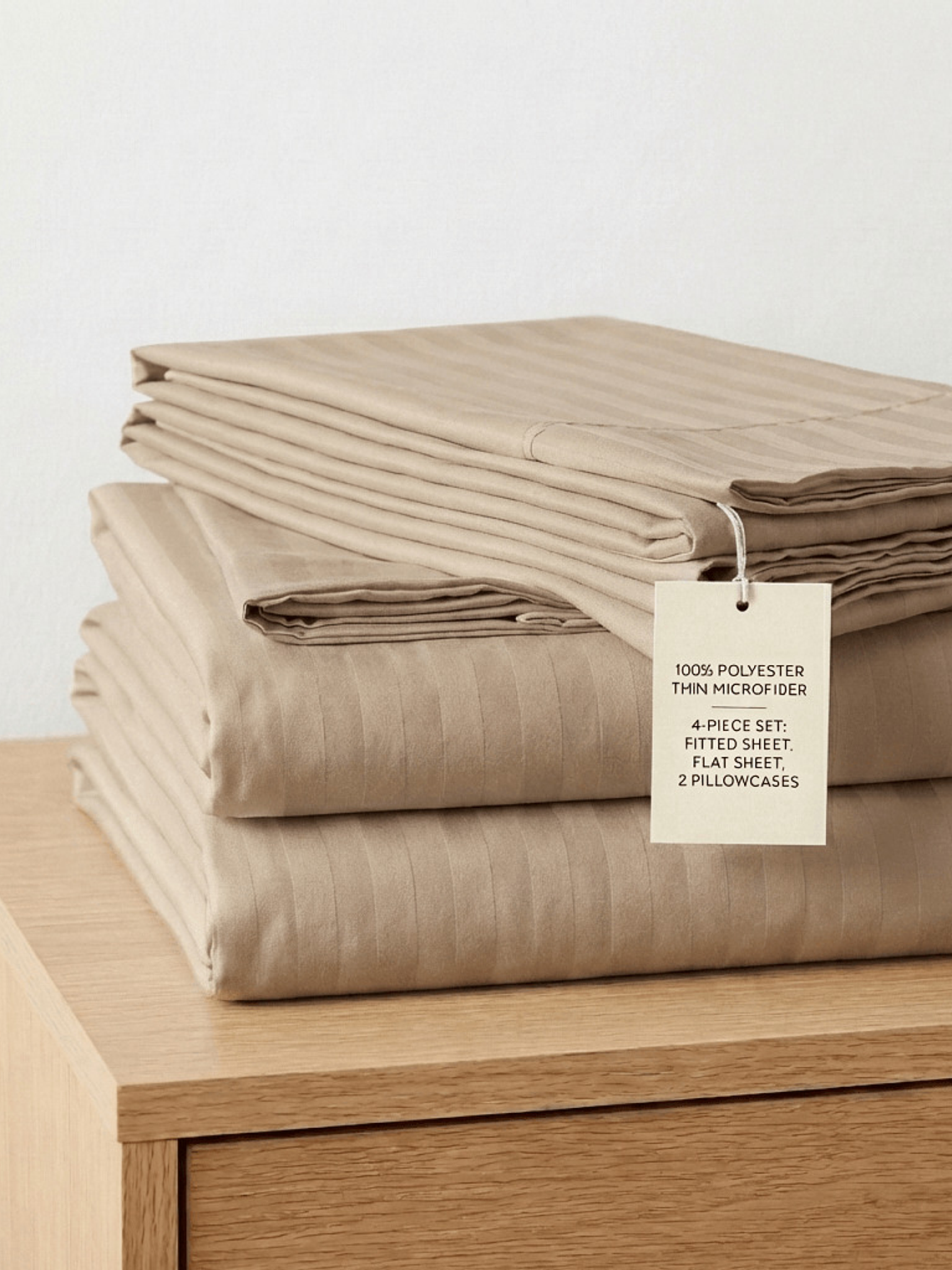 Juego De Cama Unicolor Beige 2