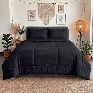 Cobija Tipo Plumon Siliconado + 2 Fundas Fenore — Edredones y Plumones Colombia