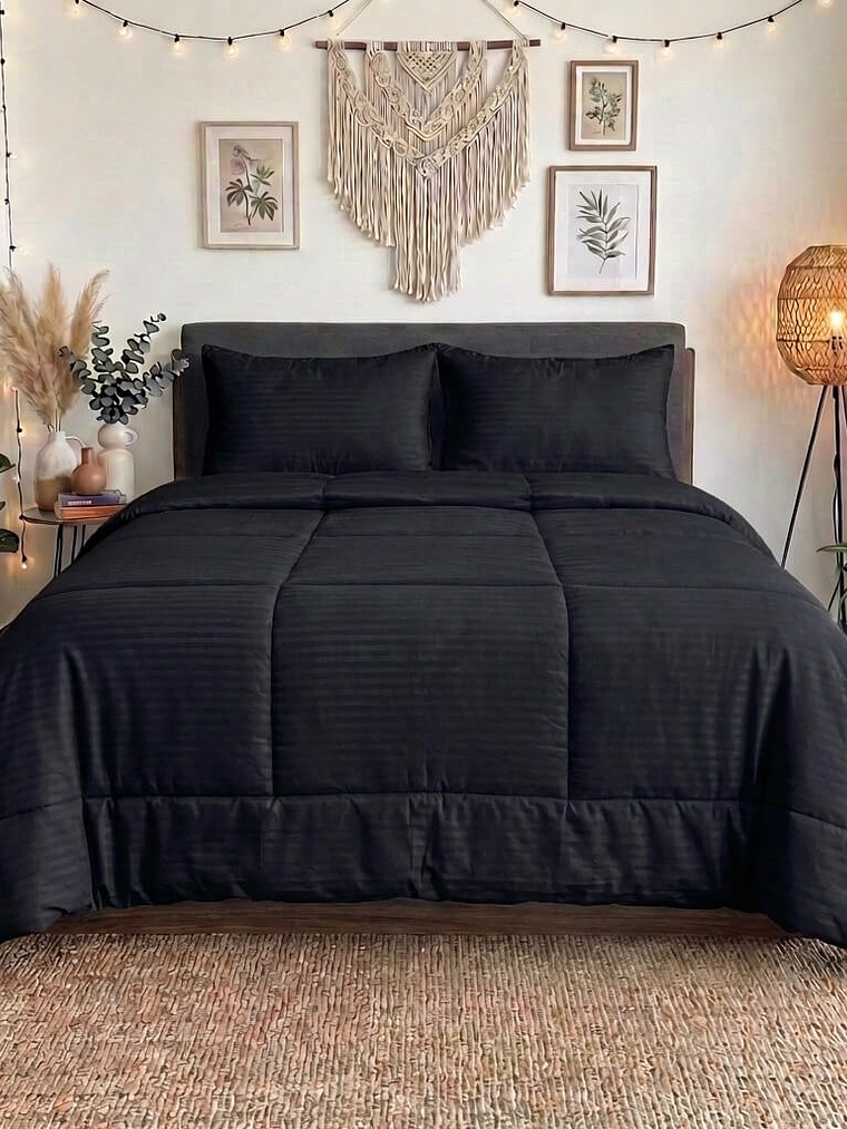 Cobija Tipo Plumon Siliconado + 2 Fundas 1