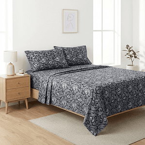 Juego De Cama Estampado Arabesco Fenore — Sábanas y Fundas Colombia