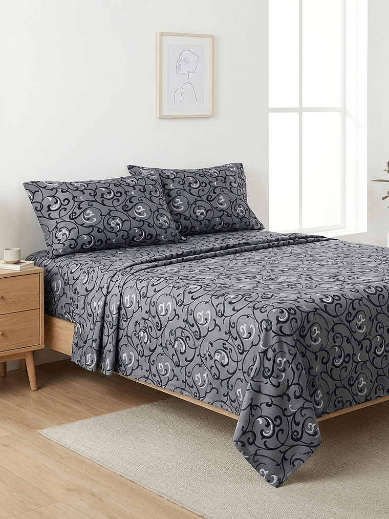 Juego De Cama Estampado Arabesco 1