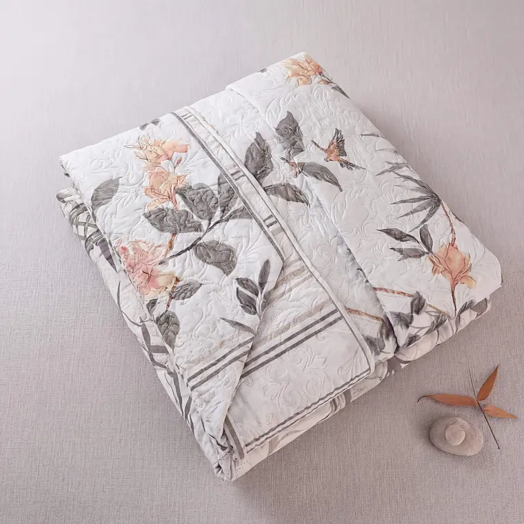 Cubrecama Quilt Estampado Pajaro 3
