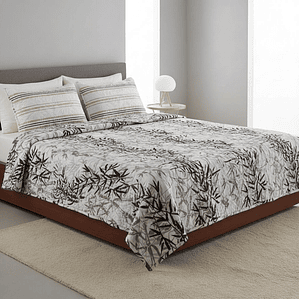 Cubrecama Quilt Estampado hojas Fenore — Edredones y Plumones Colombia