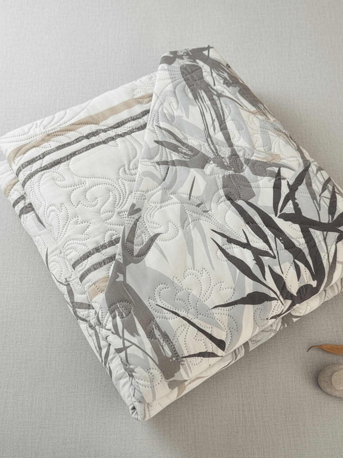 Cubrecama Quilt Estampado hojas 4