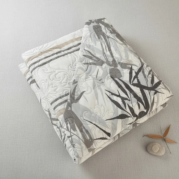 Cubrecama Quilt Estampado hojas 4