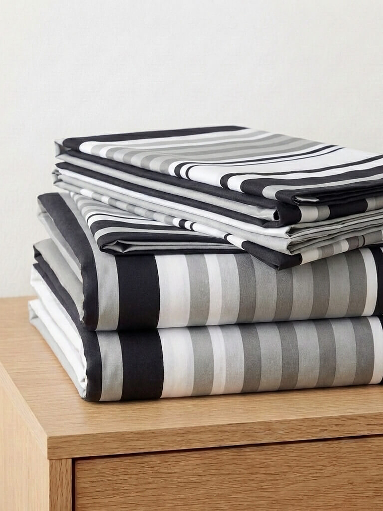 Juego De Cama Estampado Rayas 3