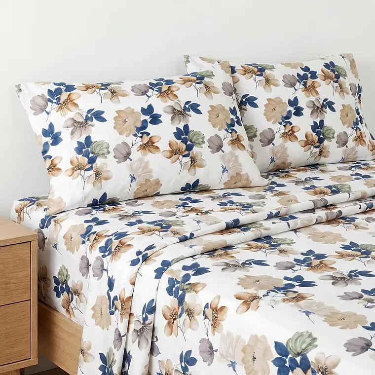 Juego De Sábanas Estampado Flores 2