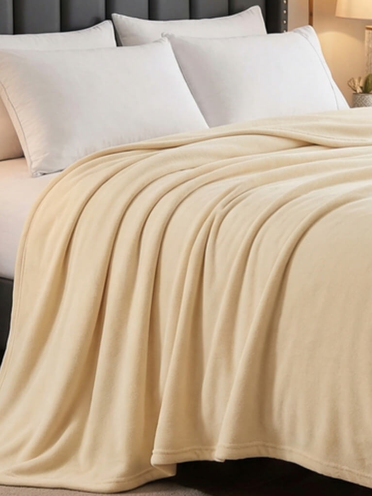 Cobija Flannel Térmica Antialérgica Dorada 3