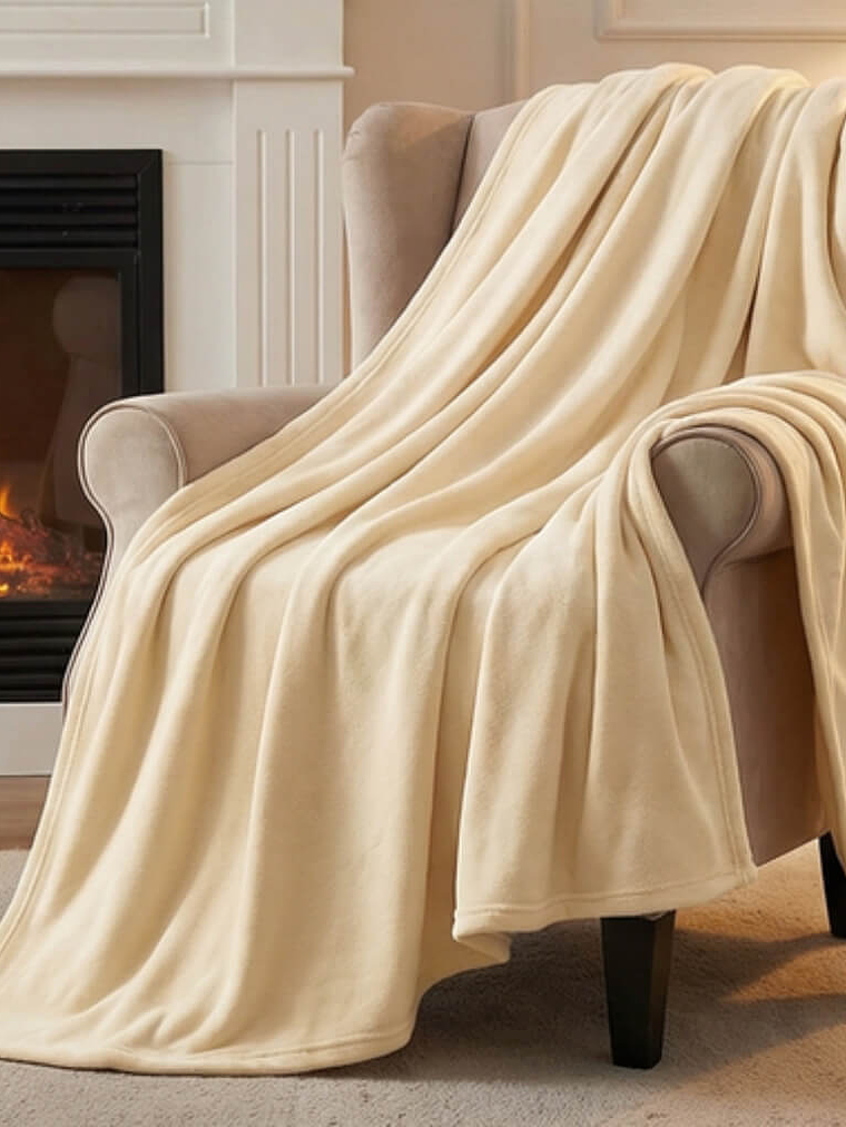 Cobija Flannel Térmica Antialérgica Dorada 5