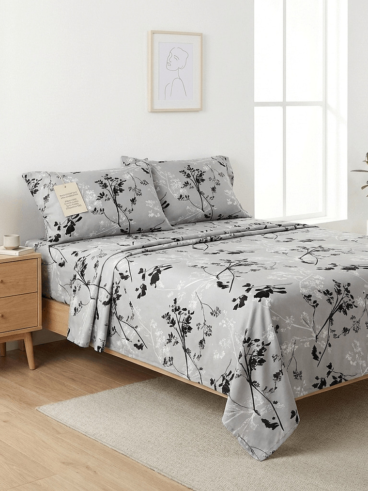 Juego De Cama Estampado Bosque 1