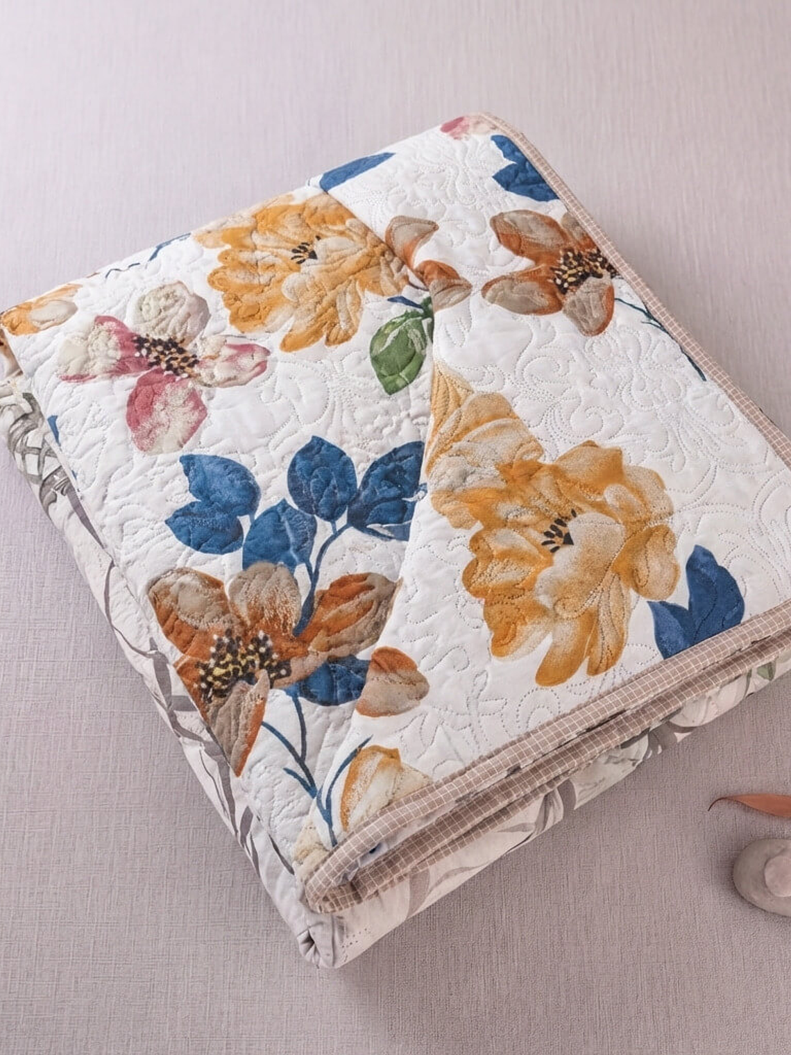 Cubrecama Quilt Estampado Flores 4