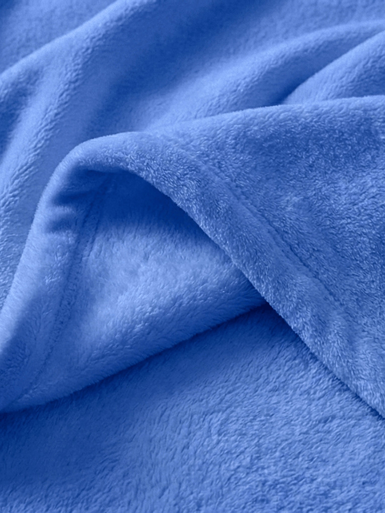 Cobija Flannel Térmica Antialérgica Azul Cobalto 3