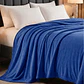 Cobija Térmica Antialérgica Flannel Azul Cobalto - Miniatura 2