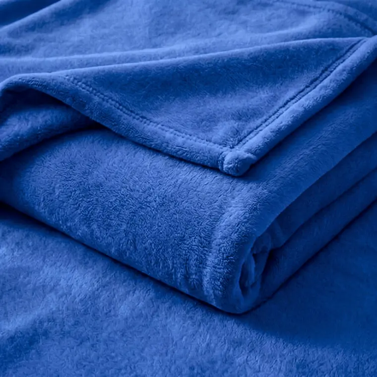 Cobija Térmica Antialérgica Flannel Azul Cobalto 4