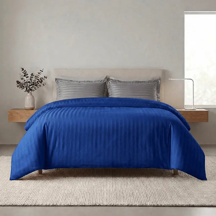 Duvet Basic Bicolor Azul - Gris (Funda para Plumón, no acolchado) 1