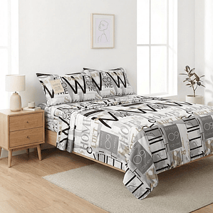 Juego De Cama Estampado Home Fenore — Sábanas y Fundas Colombia