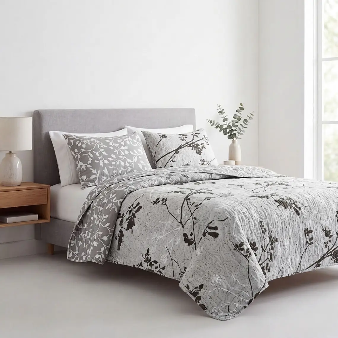 Cubrecama Quilt Estampado Bosque 1