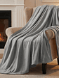 Cobija Flannel Térmica Antialérgica Gris Claro - Miniatura 2