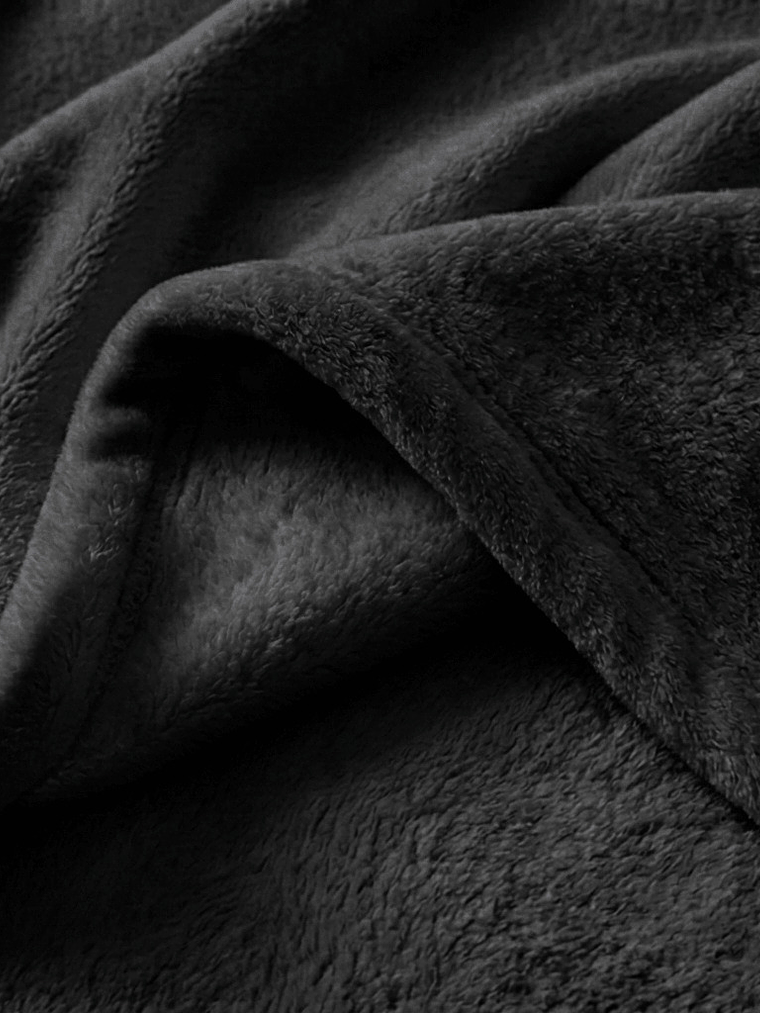 Cobija Flannel Térmica Antialérgica Negra 5