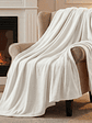 Cobija Flannel Térmica Antialérgica Blanca - Miniatura 2