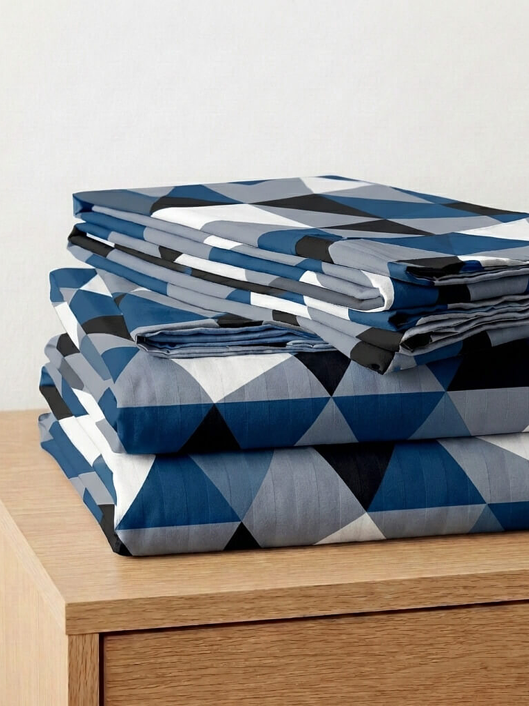 Juego De Cama Estampado Triangulos 2
