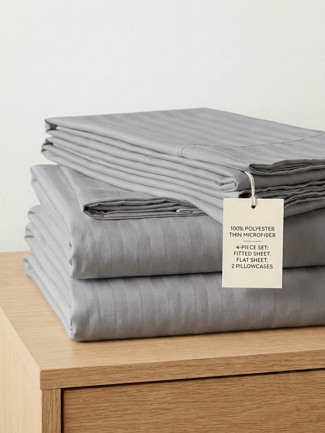 Juego De Cama Unicolor Gris Claro 3