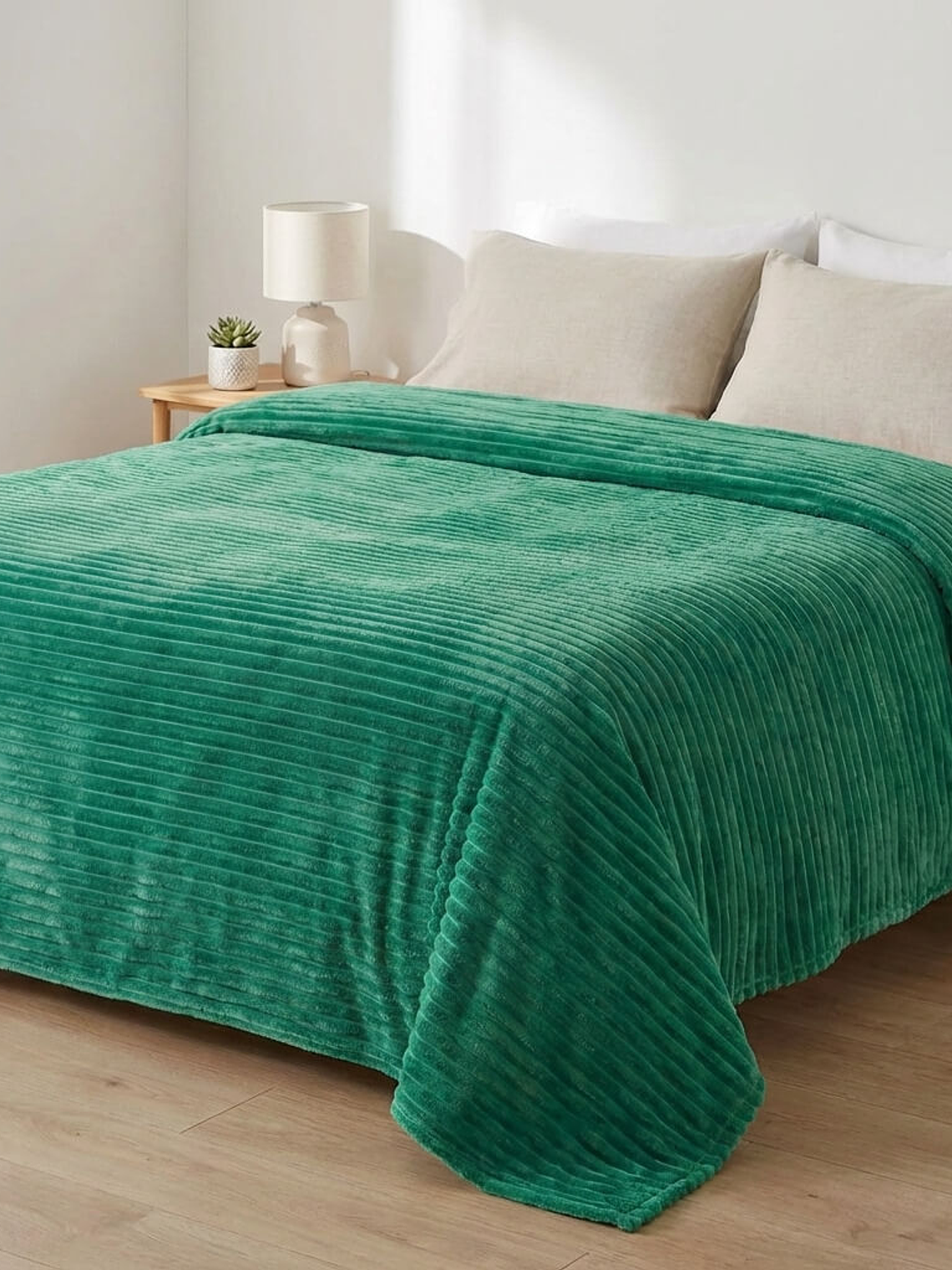 Cobija Relief Sólido Verde Esmeralda 3