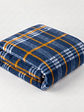 Cobija Estampada Dani Azul Marino Cuadros Flannel Térmica - Miniatura 3