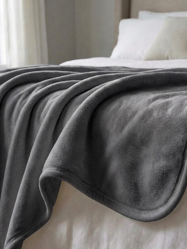 Cobija Elite Gris Térmica Microfibra Premium 2