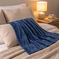 Cobija Flannel Térmica Antialérgica Juvenil Azul Navy - Miniatura 1