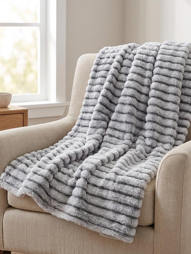 Cobija Flannel Térmica Antialérgica Estampado Cebra 1